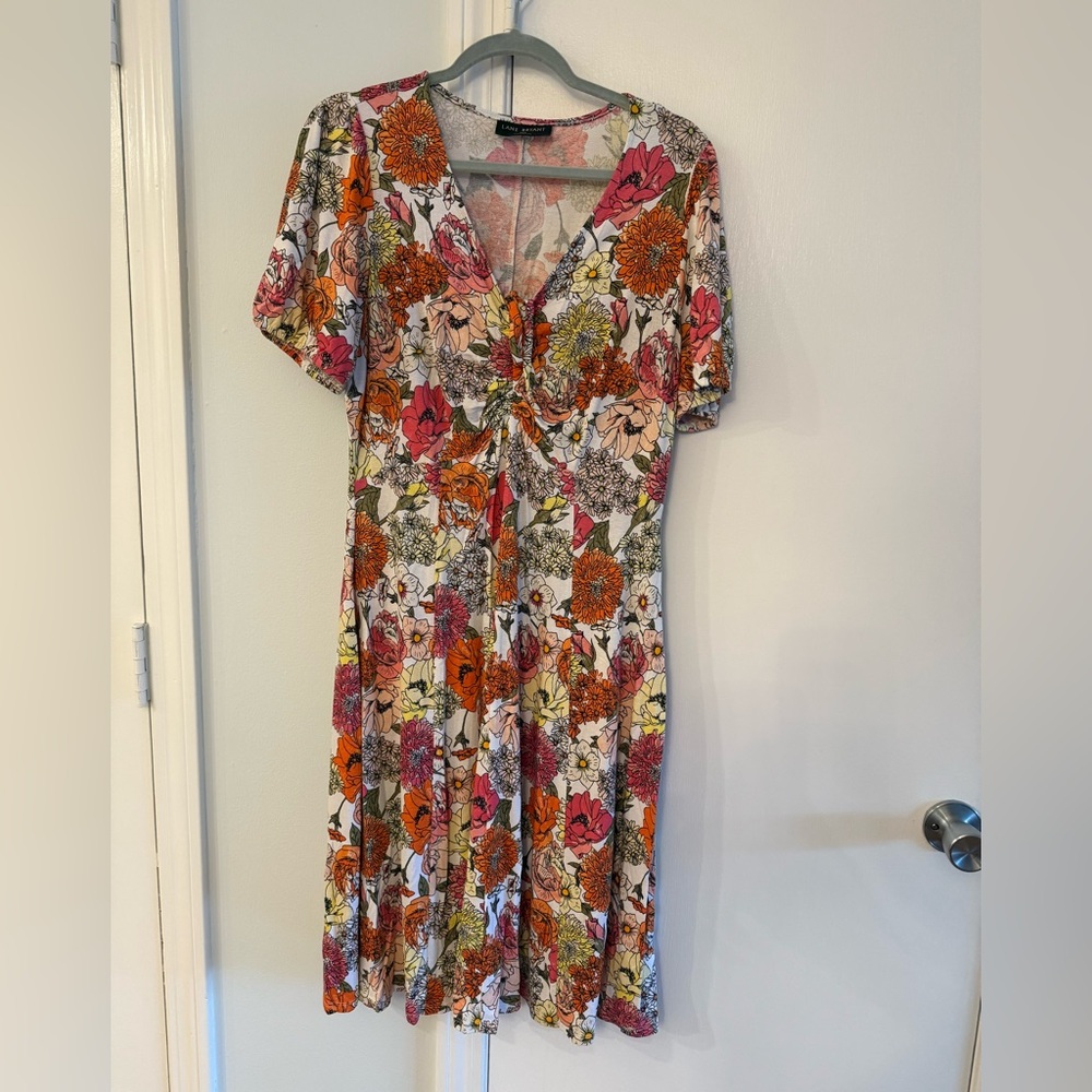 Lane Bryant Floral V-Neck Dress